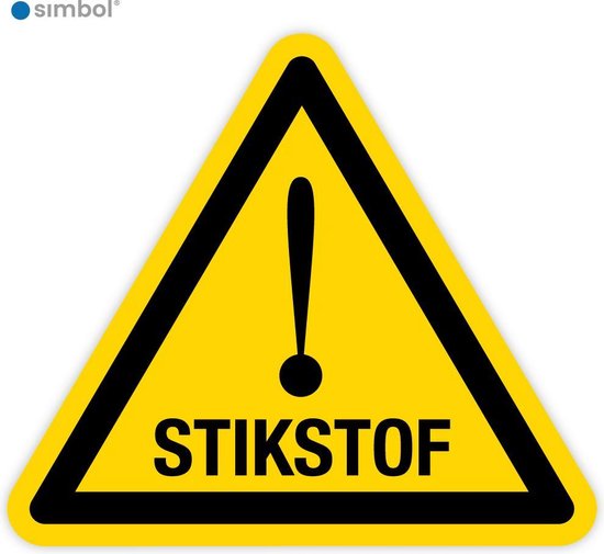 Simbol - Autocollants Azote - Qualité Durable - Taille ▲ 15 x 15 x 15 cm.