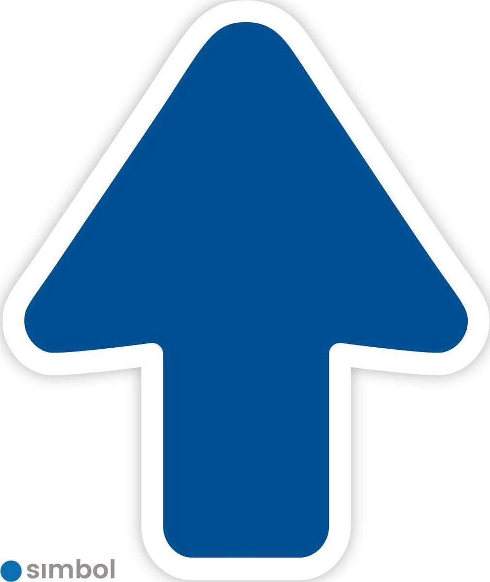 Simbol - Vloerstickers Looproute Pijl - Corona - Anti-Slip - Formaat 21 x 25 cm. - Formaat