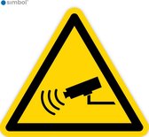 Simbol - Stickers Camerabewaking - Duurzame Kwaliteit - Formaat ▲ 25 x 25 x 25 cm.