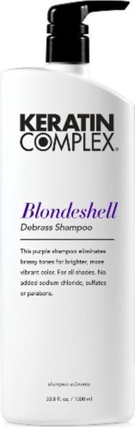 Keratin Complex Blondeshell Debrass Shampoo - 1 liter - Zilvershampoo vrouwen - Voor - 1000 ml - Zilvershampoo vrouwen - Voor