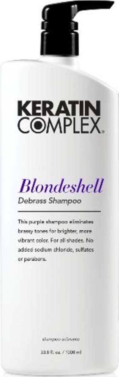 Keratin Complex Blondeshell Debrass Shampoo - 1 liter - Zilvershampoo vrouwen - Voor Alle haartypes - 1000 ml - Zilvershampoo vrouwen - Voor Alle haartypes