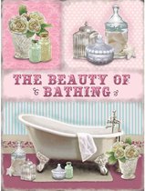 Wandbord - The Beauty Of Bathing / De Schoonheid Van De Bad Kamer
