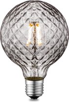 Home Sweet Home - Edison Vintage E27 LED filament lichtbron Globe - Rook - 9.5/9.5/13.5cm - G95 Deco - Retro LED lamp - Dimbaar - 4W 150lm 1800K - warm wit licht - geschikt voor E27 fitting