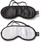 No Peeking Soft Twin Blindfold Set - Black/White