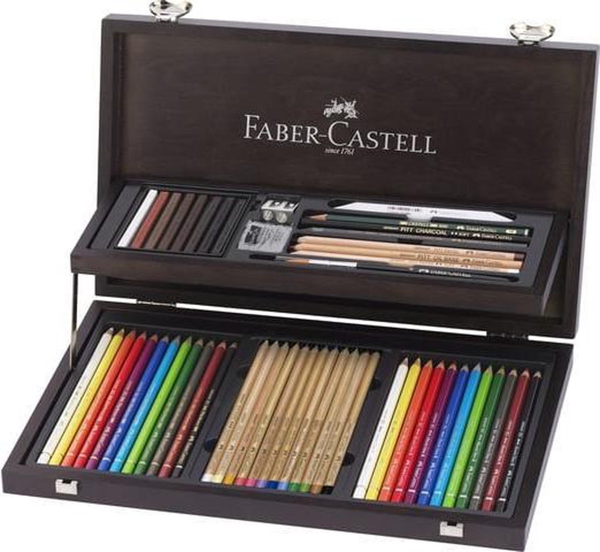 Faber-Castell - Compendium - kleurpotloden - 54 st. - kist mahonie - FC-110084