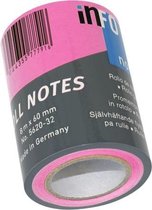 Info Notes navulling info roll notes brilliant rose 60mmx8m