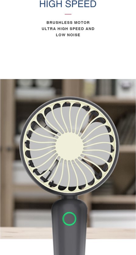Recci Mini Ventilator rond - Elektrische hand Ventilator - Oplaadbare  Ventilator -... | bol.com
