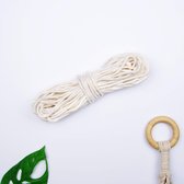 MacramÃ© touw - 5 mm - 15 meter - Naturel - 100% natuurlijk katoenkoord - MacramÃ© koord