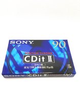 Cassette Sony CDit-II 90 positions chrome - Extrêmement adaptée à toutes les fins d'enregistrement / Cassette Blanco scellée / Platine cassette / Walkman.