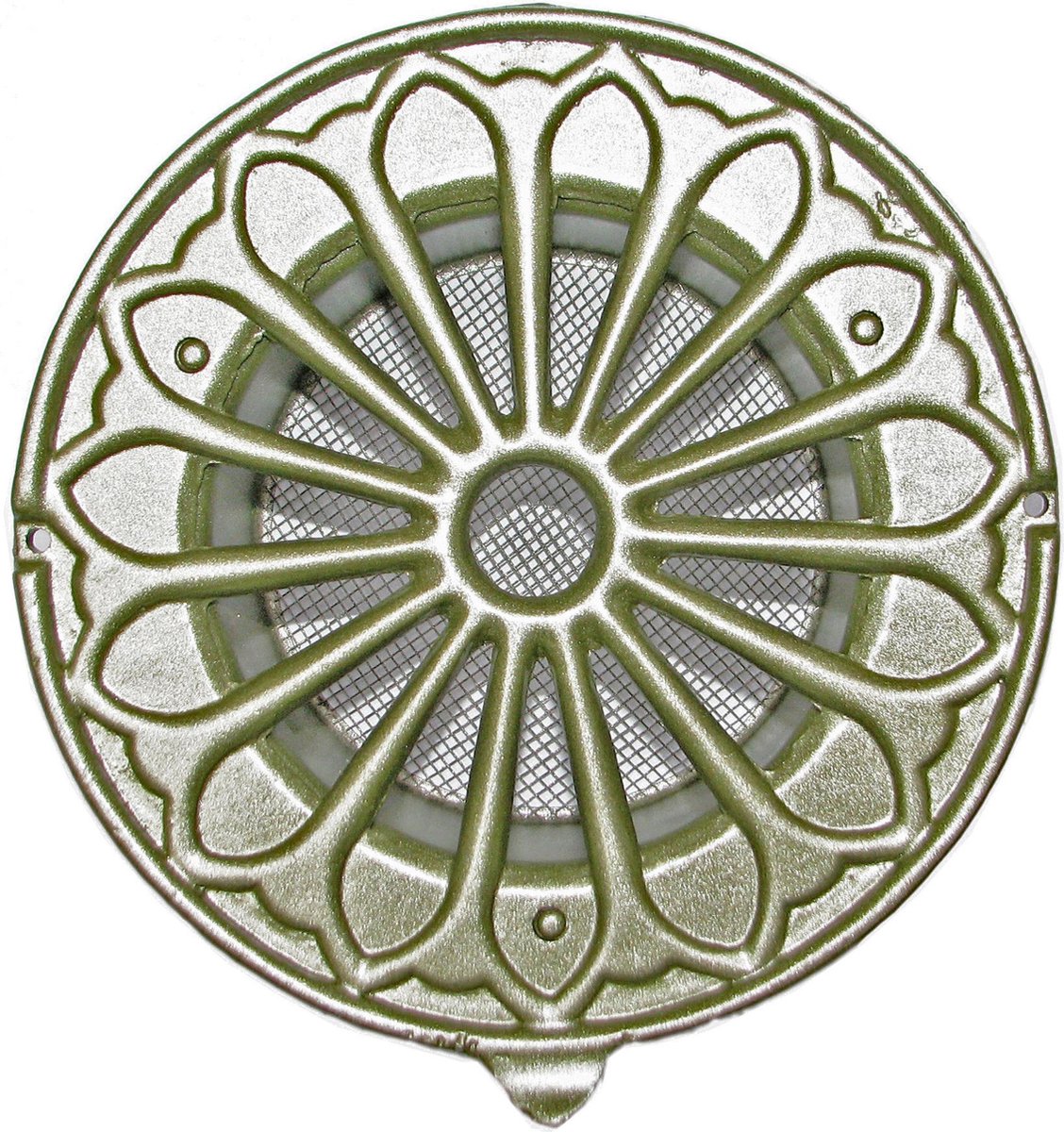 Nedco ventilatierooster, aluminium, vaste lamellen, 100 mm, blank