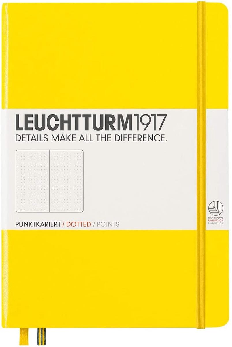 Leuchtturm1917 Notitieboek Lemon – Medium – Puntjes