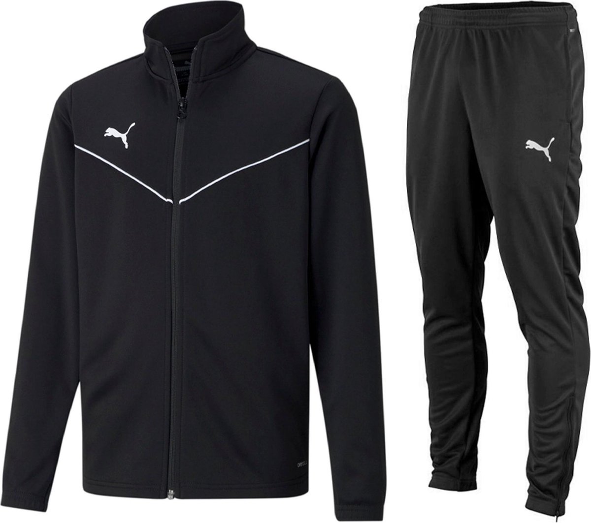Puma Teamrise Trainingspak - Maat 152 - Unisex - zwart | bol.com