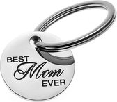Sleutelhanger Best mom ever - Moederdag Cadeautje - Cadeau voor mama - moeder - vrouw - haar - liefde - sleutelhangers