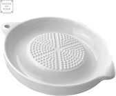 House of Husk™ Gemberrasp - Keramisch - Knoflook Rasp - Nootmuskaat - Rond - 12 CM