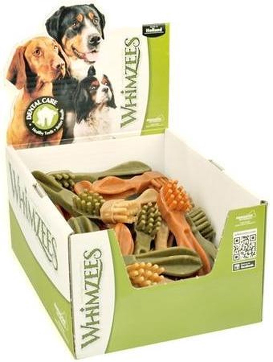 Whimzees Tandenborstel - Hondensnacks - 150 x Dental 8.6 cm Small
