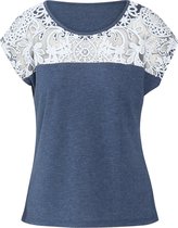 Cassis - Female - Top met mandalakraag  - Blauw