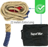 22 meter Extra Long Touwtrektouw - 100% Jute - 30 mm in handige opberg-draagtas