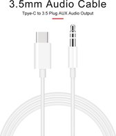 USB-C naar 3.5mm AUX kabel 1 Meter - Wit