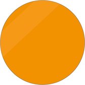 Blanco oranje glans sticker, beschrijfbaar 200 mm