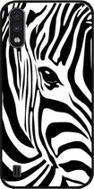 ADEL Siliconen Back Cover Softcase Hoesje Geschikt voor Samsung Galaxy A01 - Zebra Wit