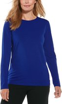 Coolibar - UV Shirt voor dames - Longsleeve - Morada - Saffierblauw - maat XL