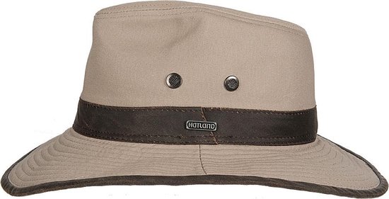 Hatland - UV Fedora hoed voor heren - Randson - Beige - maat M (57CM) |  bol.com