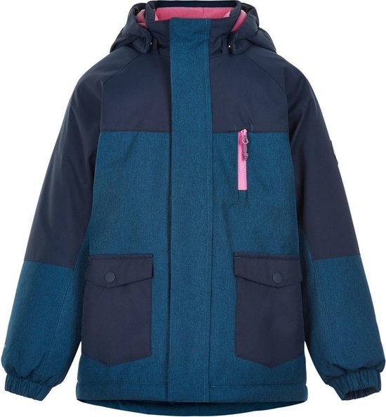 Color Kids - Parka jas voor meisjes - Melange - Donkerblauw