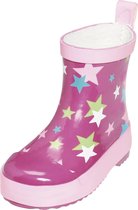 Playshoes - Korte regenlaarsjes - Roze met sterren - maat 24EU