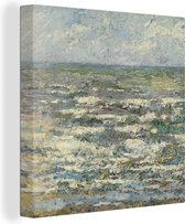 Canvas Schilderij De zee - Schilderij van Jan Toorop - 120x90 cm - Wanddecoratie