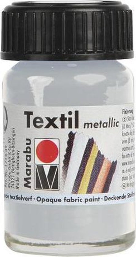 Textil Metallic 15 ML - Zilver Metallic