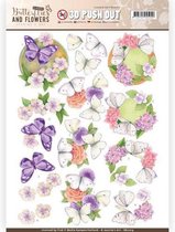 3D Push Out - Jeanine's Art - Classic Butterflies and Flowers - White Butterflies