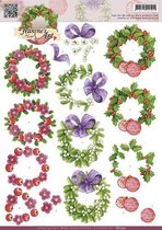Christmas Wreaths 3D-Knipvel Jeanine's Art 10 stuks