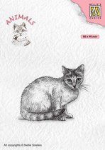 ANI023 Nellie Snellen katten Clearstamp Animals - Cats - stempel kat zittend - poes
