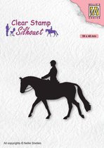 SIL068 Clear stamp Nellie Snellen - stempel ruiter op paard - paardrijden - Men things Horseman