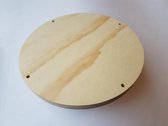 CraftEmotions Craft Wood -Macramé- Plank rond 25cm - 1,8cm - holes 7mm
