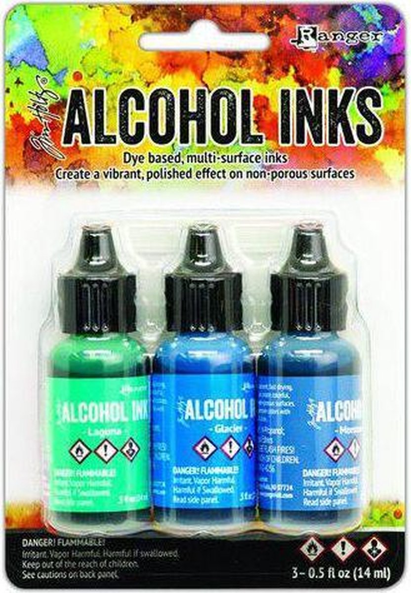 Alcohol Ink Set Teal Blue Spectrum TH-TAK69669
