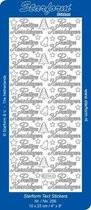 Starform Stickers Text NL Christmas: Prettige Kerstdagen (10 PC) - Silver - 0256.002 - 10X23CM