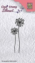 Nellie's Choice Clearstamp - Silhouette flower 9 SIL015  85x29mm