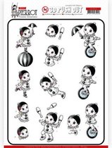 At the Circus Petit Pierrot 3D Push-Out Sheet by Yvonne Creations
