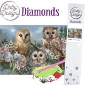 Dotty Designs Diamonds - Hiboux romantiques - Peinture de diamants - Hiboux