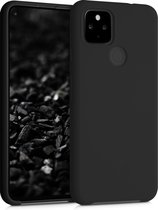 kwmobile telefoonhoesje geschikt voor Google Pixel 4a 5G - Hoesje met siliconen coating - Smartphone case in zwart