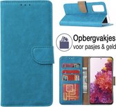 Hoesje geschikt voor Samsung Galaxy S20FE Book Case - Bookstyle Cover - Portemonnee Hoesje - Wallet Case - BLAUW - EPICMOBILE
