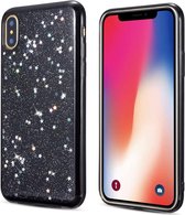 Apple iPhone XR Glitter Case - Zwart - Soft TPU hoesje - Glitters - Bling Bling