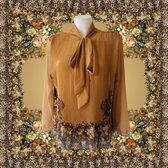Addy van den Krommenacker Out of Africa plisse  blouse - M/L
