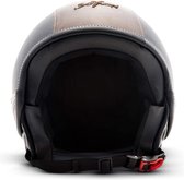 SOXON SP-302 Urban Black zwart open JetHelm lichtgewicht scooterhelm, XS, hoofdomtrek 53-54cm