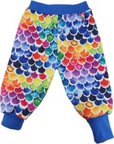 Handgemaakte softshellbroek met vissenstaart – Colour Splash - 98-104