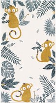 Nattiot - Monkey Paradise Honing Medium Vloerkleed/Tapijt Voor Kinderkamer - Afmetingen 120 x 170 cm