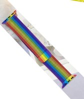 Regenboog Stalen Milanese Horloge Band voor Apple