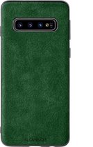 Samsung Galaxy S10 Plus Alcantara case 2020 - Groen