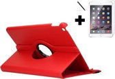 MHD shop Apple iPad 10,2 (2019 / 2020) bookcase 360 graden draaibare hoes (rood) + Screenprotector & Stylus pen